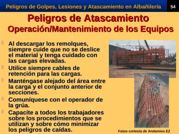 Slide 56: Peligros de Atascamiento