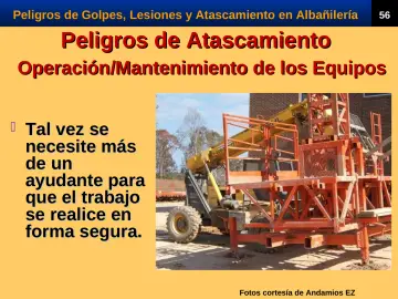 Slide 58: Peligros de Atascamiento