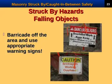 Slide 25: Struck By Hazards