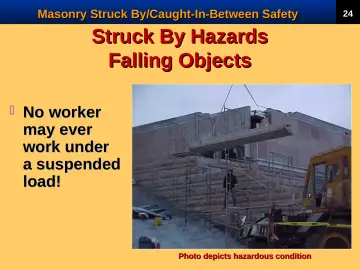 Slide 26: Struck By Hazards Falling Objects