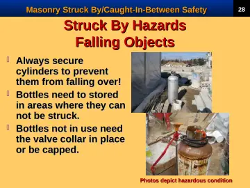 Slide 30: Struck By Hazards Falling Objects