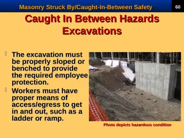 Slide 62: Caught In Between Hazards Excavations