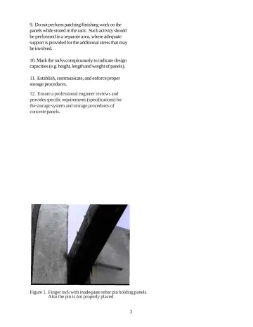 Page 3: 9. Do not perform patching/finishing work on the panels while stored in the rack. …