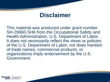 Slide 2: Disclaimer