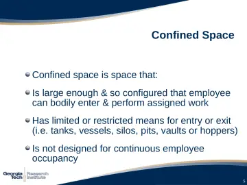 Slide 5: Confined Space