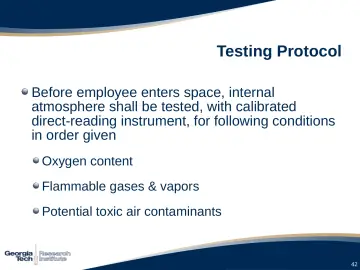 Slide 42: Testing Protocol