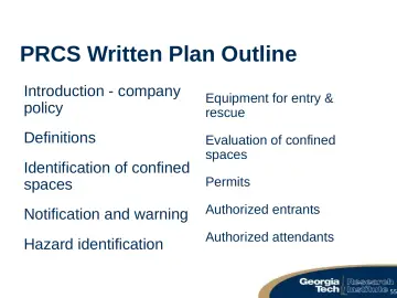 Slide 55: PRCS Written Plan Outline