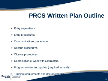 Slide 56: PRCS Written Plan Outline