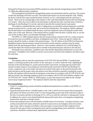 Page 2: case in this accident, there is an immediate discharge of the CO 2 .