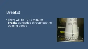 Slide 4: Breaks!