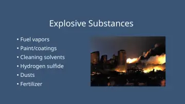 Slide 42: Explosive Substances