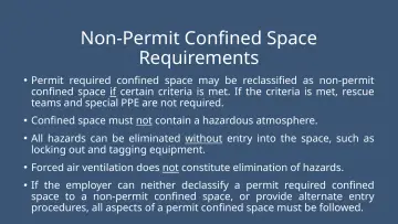 Slide 48: Non-Permit Confined Space Requirements