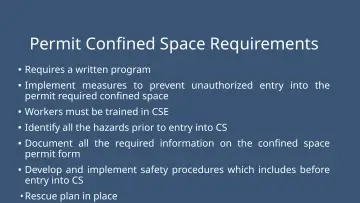 Slide 49: Permit Confined Space Requirements