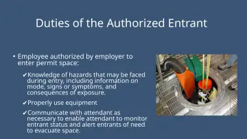 Slide 57: Duties of the Authorized Entrant