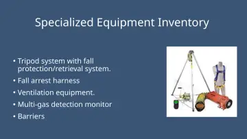 Slide 64: Specialized Equipment Inventory