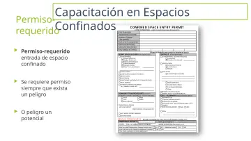 Slide 10: Capacitación en Espacios Permiso- Confinados