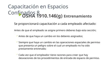 Slide 24: Capacitación en Espacios Confinados 8
