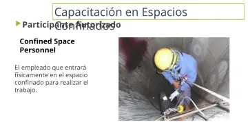 Slide 27: Capacitación en Espacios