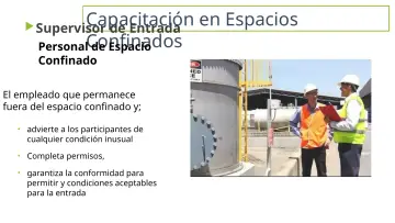 Slide 29: Capacitación en Espacios Personal Confinados