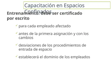 Slide 37: Capacitación en Espacios Confinados
