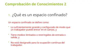 Slide 40: 1. ¿Qué es un espacio confinado?