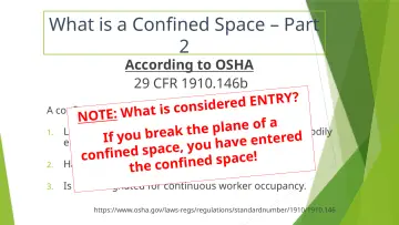 Slide 6: What is a Confined Space – Part 2