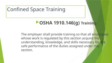 Slide 23: Confined Space Training