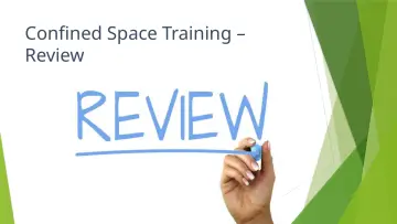 Slide 38: Confined Space Training – Review