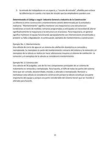 Page 13: 5. la entrada de trabajadores en un espacio, y “rescate de entrada”, añadido para aclarar…