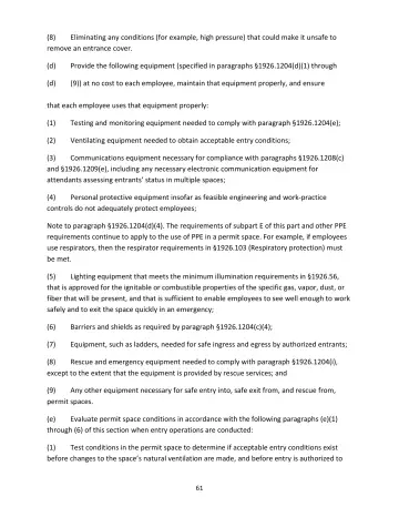 Page 61: Eliminating any conditions (for example, high pressure) that could make it unsafe to…