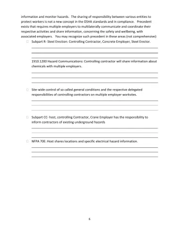 Page 6: information and monitor hazards. The sharing of responsibility between various entities to…