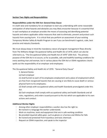Page 14: Section Two: Rights and Responsibilities