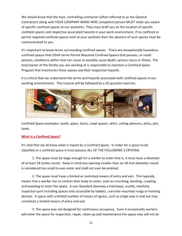 Page 21: We should know that the host, controlling contractor (often referred to as the General…