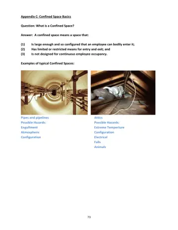 Page 73: Appendix C: Confined Space Basics