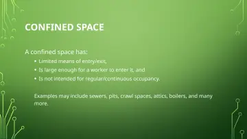 Slide 6: CONFINED SPACE