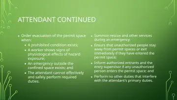 Slide 19: ATTENDANT CONTINUED