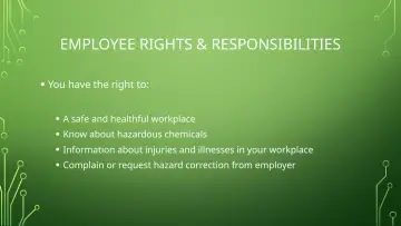 Slide 54: EMPLOYEE RIGHTS & RESPONSIBILITIES
