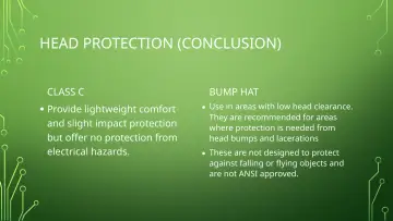 Slide 17: HEAD PROTECTION (CONCLUSION)