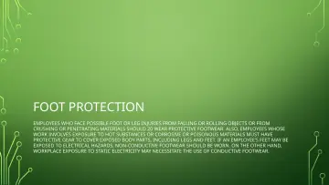 Slide 25: FOOT PROTECTION