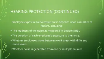 Slide 37: HEARING PROTECTION (CONTINUED)