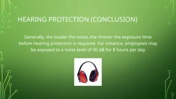 Slide 38: HEARING PROTECTION (CONCLUSION)