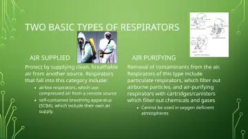 Slide 43: TWO BASIC TYPES OF RESPIRATORS