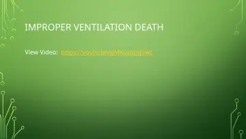 Slide 56: IMPROPER VENTILATION DEATH