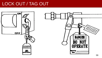 Slide 66: LOCK OUT / TAG OUT