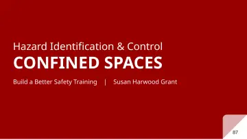 Slide 87: CONFINED SPACES