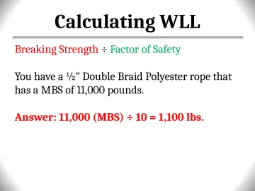 Slide 55: Calculating WLL