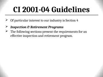 Slide 58: CI 2001-04 Guidelines