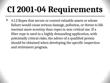 Slide 60: CI 2001-04 Requirements