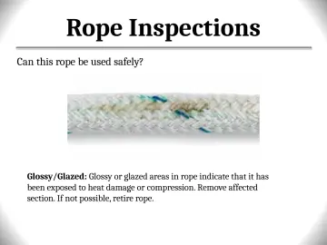 Slide 66: Rope Inspections