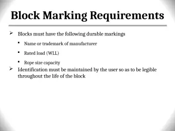 Slide 76: Block Marking Requirements